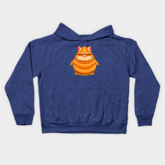 Fat Cat Kids Hoodie by UzzyWorks